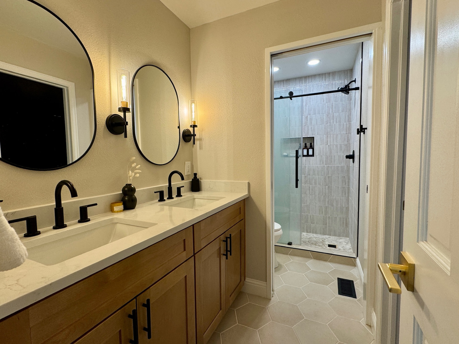 Modern bathroom after Sinkovec Remodeling remodel